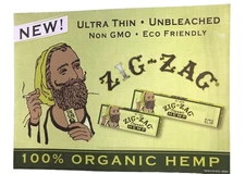 Vtg Zig-Zag Rolling Papers Sign No 405 Non GMO 16” X 12” Ships Fast Organic
