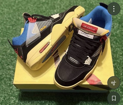 #ad Union La x Air Jordan 4 Retro “Custom Off Noir” $500.00