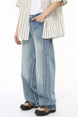 By Ken Mid Rise Wide Leg Jeans