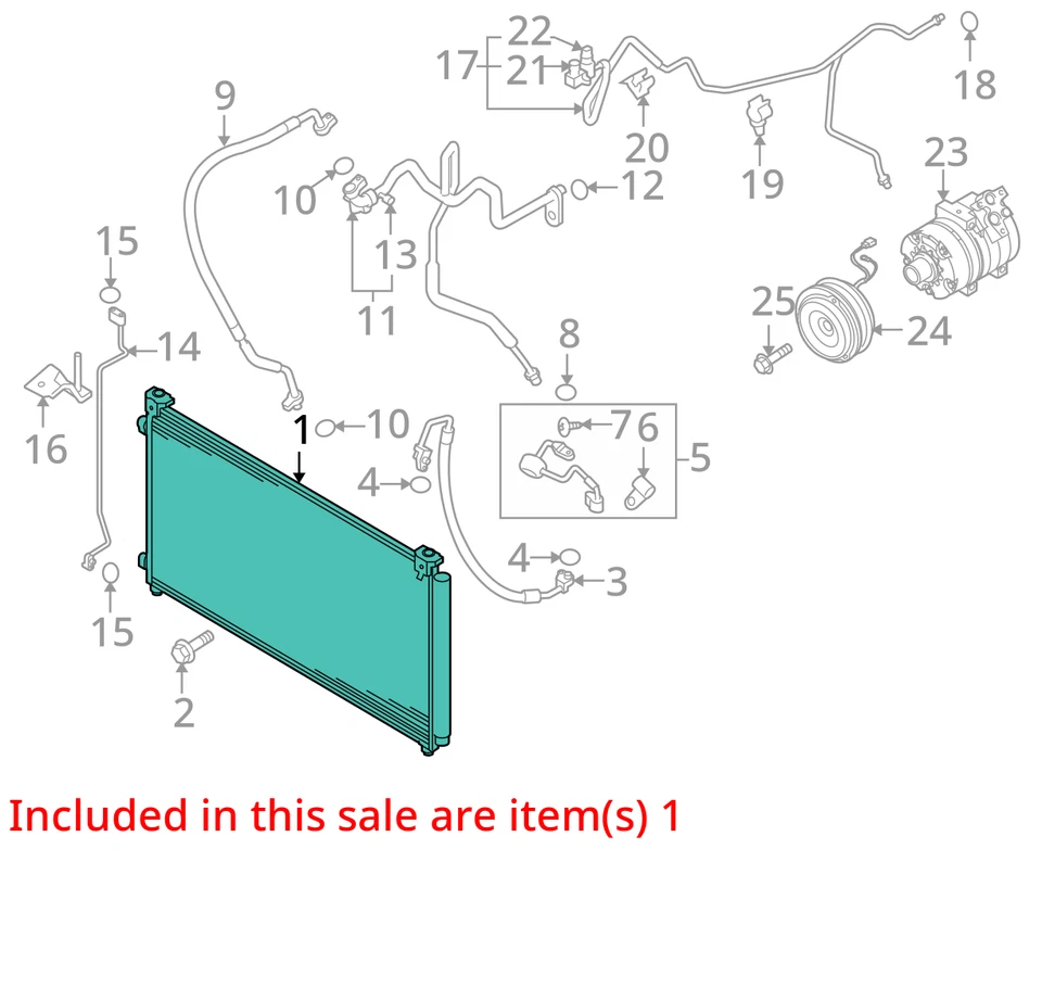 Condenser MAZDA CX9 13 14 15 - Image 3 of 4