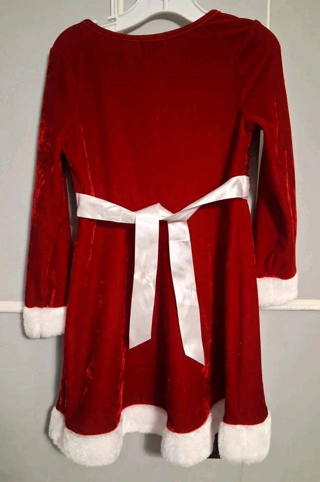 Pink & Violet Girls Christmas Santa Dress Sz 6 Velvet Sequins  2 Avaliable Twins - Image 2 of 4