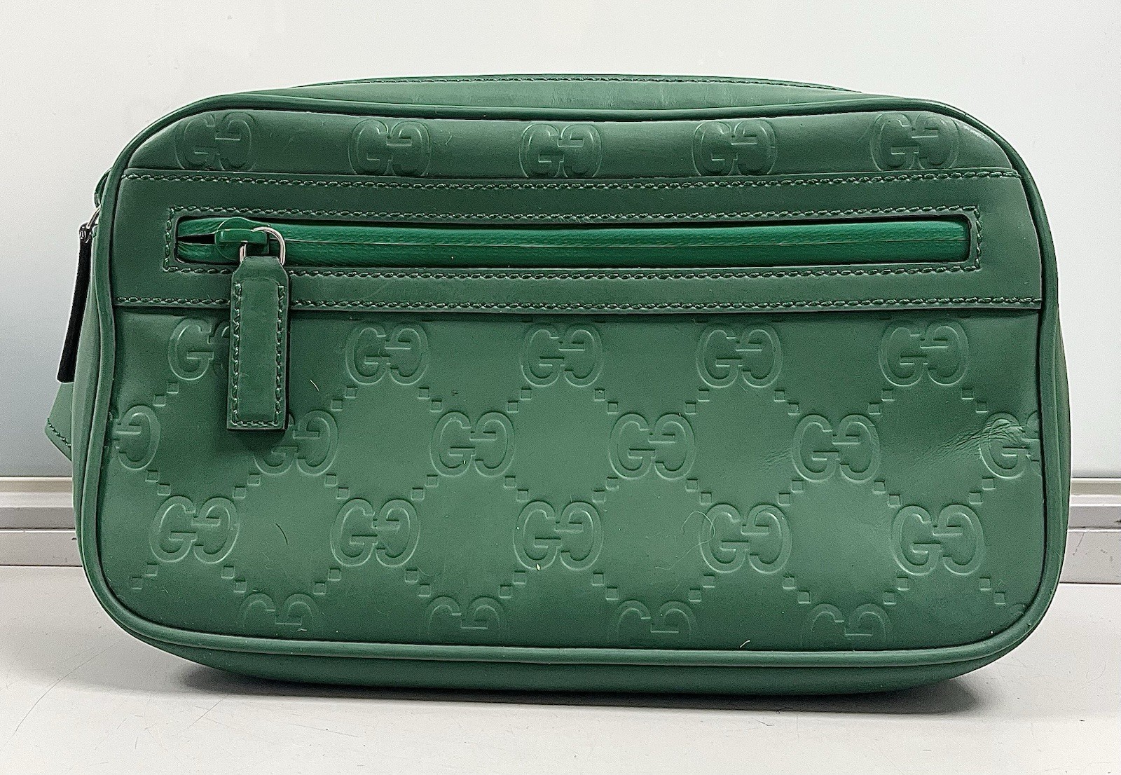 Gucci GG Rubber Effect Green Belt Bag 771422 with Paperwork FREE POSTAGE