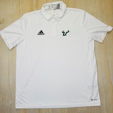 NEW USF South Florida Bulls adidas Entrada 22 Short Sleeve Polo Shirt XL White