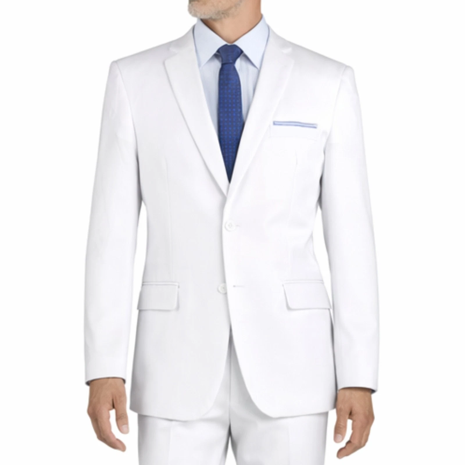 LUCCI Men's White 2 Button Slim Fit Poplin Polyester Suit, 34S-56L - NEW
Opens in a new window or ta
