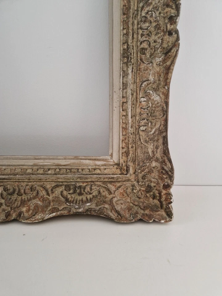 Cadre ancien Montparnasse en bois sculpté montage à clés tableau antique frame - Photo 2/4