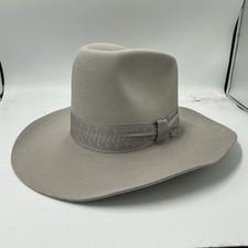 NOS Vintage Hartfield Dynafelt Fur Felt Western Hat Men's Size 7 Gray USA Made