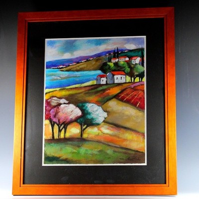 Slava Brodinsky  ''Meadows'' Framed Hand Signed & # Serigraph Art 