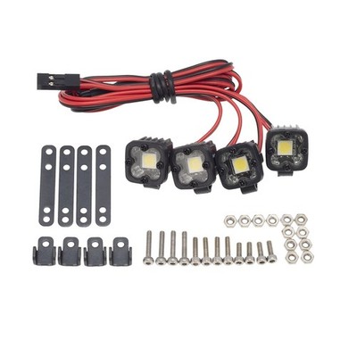 DKKY RC Car Lights LED Spotlights 1/10 Scale Crawler Accessories for Black 