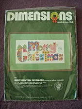 Dimensions Merry Christmas Patchwork Counted Cross Stitch Kit #8301  New