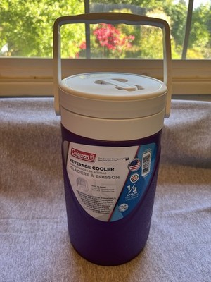 Coleman 1/2 Gallon Purple Water Jug Beverage Cooler with Handle New
