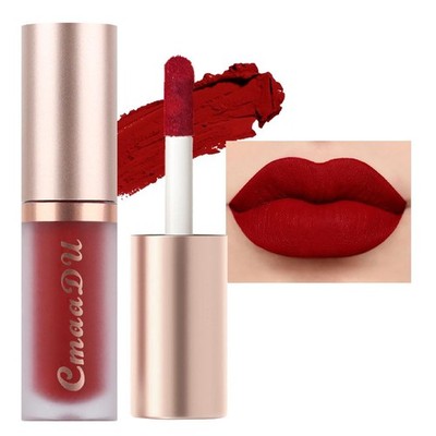 EVPCT Matte Liquid Lipstick Ruby Brick Red Waterproof Long Lasting Velvet Lip