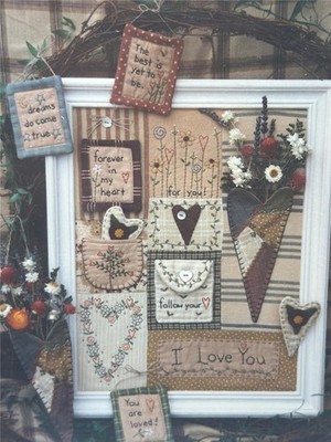 BAREROOTS Embroidery pattern - LOVE NOTES - #64 - 11'' x 14''
