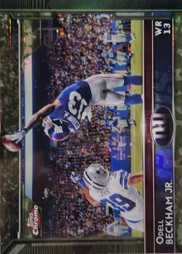 2015 Topps Chrome #18a Odell Beckham Jr. Camo Refractor
