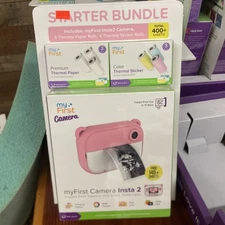 myFirst Camera Insta 2 Bundle, 12MP Instant Print Camera with Extra Selfie Lens
