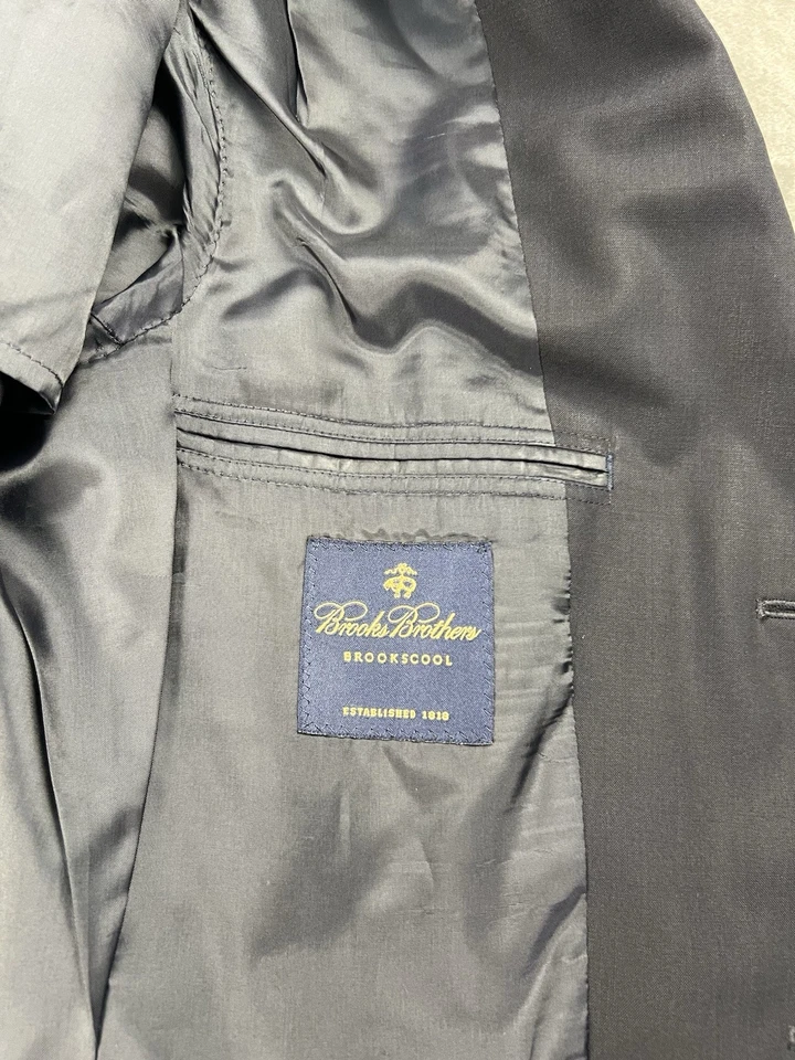 Brooks Brothers Brookscool Blazer 36R темно-синий с золотыми пуговицами классическая куртка - Изображение 4 из 4