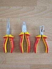 Wurth Electric 3 Piece VDE Insulated Plier Set ZEBRA