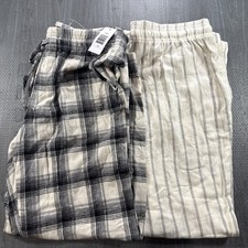 Gap Women  s 2-Pack Relaxed Fit Cotton PJ Pants, Cream, Size M, NWT