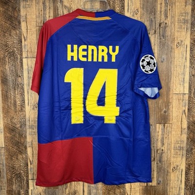 FC Barcelona 2008-09 Home Soccer Jersey HENRY #14 Nike Men's