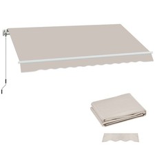 Outsunny Telo di Ricambio per Tenda Parasole 3x2.5 m in Poliestere Crema