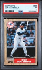 1987 TOPPS #500 DON MATTINGLY PSA 1