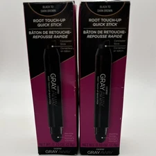 2  pack EVERPRO GRAY AWAY BLACK TO DARK BROWN ROOT TOUCH UP QUICK STICK