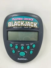 Radica Players Choice Blackjackn Electronic Handheld Video Game 1997 Works