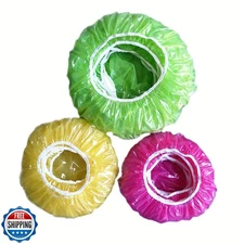 TCOTBE 60 Reusable Elastic Food Bowl Storage Covers,Variety of 3 translucent 