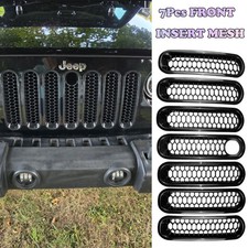 Front Grill Grille Inserts Honeycomb Mesh Chrome Black For Jeep Wrangler Jk 07 Front Grill Grille Inserts Honeycomb Mesh Chrome Black For Jeep Wrangler Jk 07