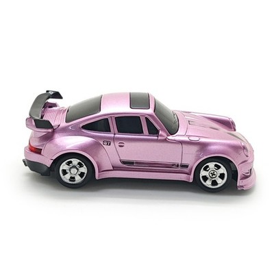 1/64 RC Drift Car Race Car Remote Control Drift Car 4WD Mini Toy w/ Lights Pink.