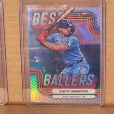Wyatt Langford 2024 Bowman's Best Refractor Best Ballers Rookie Texas Rangers
