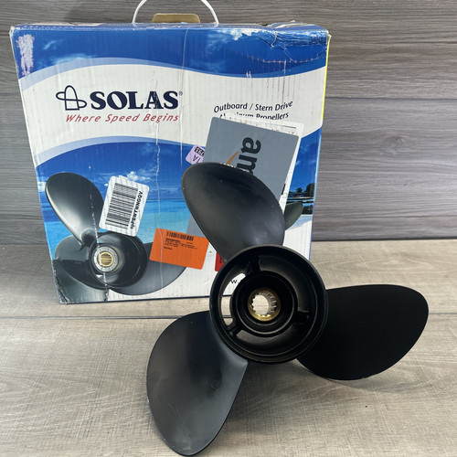Solas Amita 3 Propeller for TOHATSU/YAMAHA Outboard 3411-130-21 3X13X21 *Damaged - Foto 1 di 18
