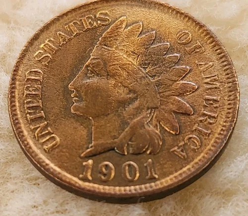 1901 Indian HEAD CENT MS/AU Rare Beautiful Nice Coin