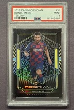 2019-20 Obsidian Soccer TRUE YELLOW #30 Lionel Messi /15 SSP PSA 9 BARCA 🔥🔥
