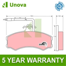 Brake Pads Set Front Unova Fits Fiat Ducato Talento Citro�n C25 Peugeot J5