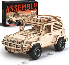 3D Wooden Puzzle Off-Road Car for Adults, Brain Teaser 3D Puzzles for Kids and A