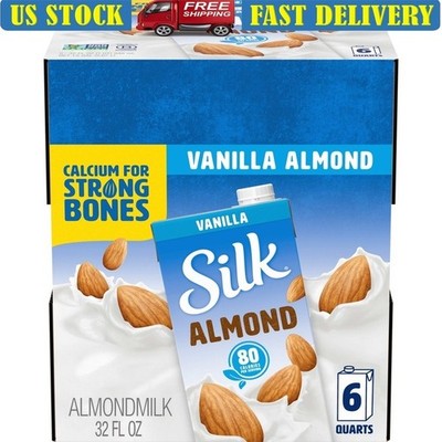 Dairy Free Vanilla Almond Milk Lactose Free Gluten Free 32oz Cartons Pack of 6