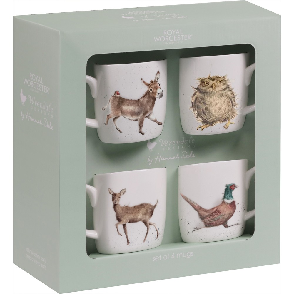 Royal Worcester Wrendale Designs Woodland Animal Mug Gift Set