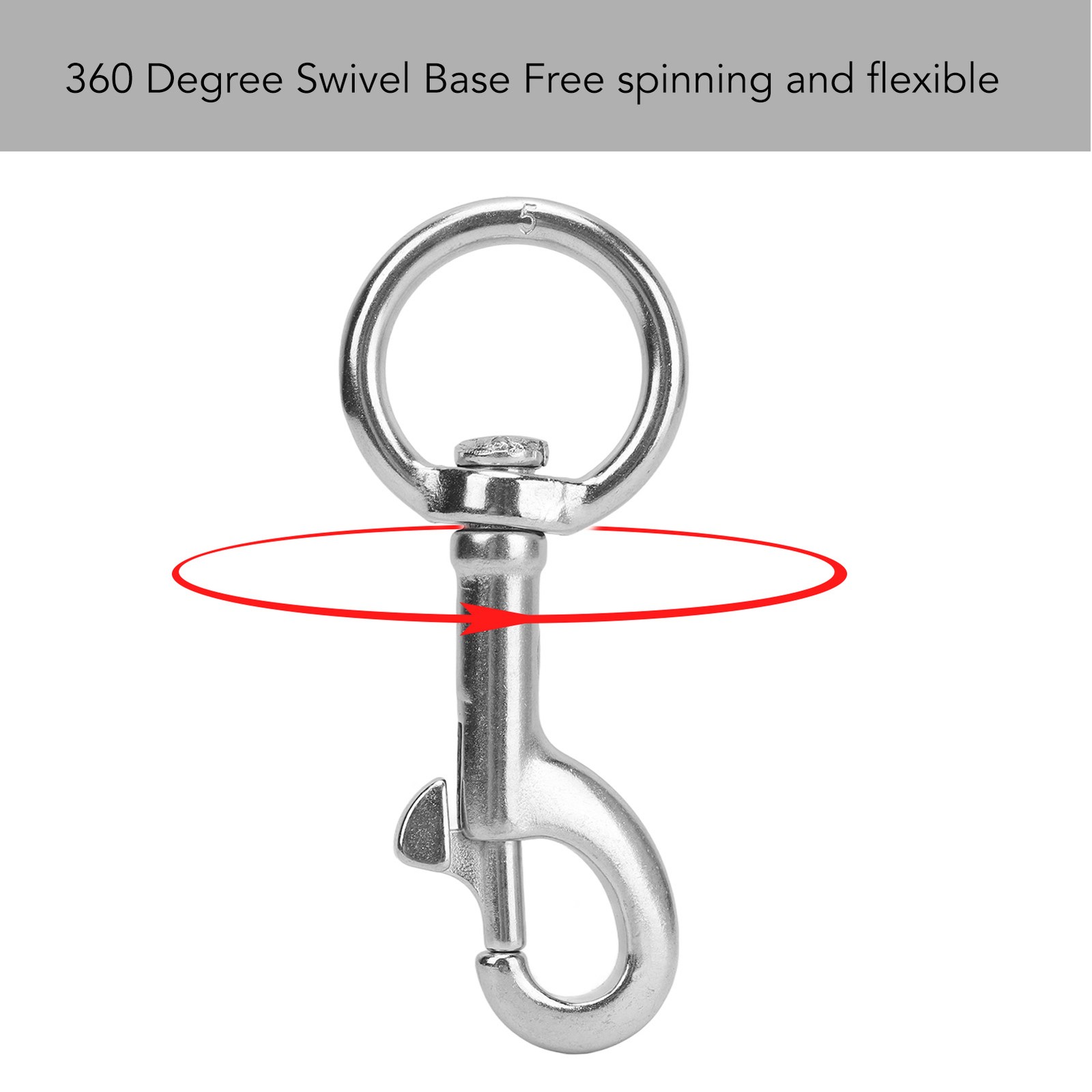 5 4PCS Swivel Eye Bolt Snap Hook Stainless Steel Marine Grade Scuba Diving Clip