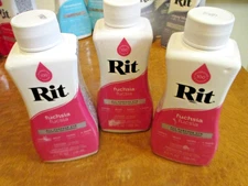 3  Rit, All Purpose Liquid Dye, Fuchsia , 8 fl oz each - New