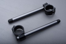 Bracelets Demi Guidons Noir-Titane 45mm Pour HONDA CBR 600 RR 600RR PC37 2005-06