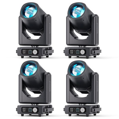 4PCS 345W 17R Beam Moving Head Light DMX 8+48Prism Gobo Strobe Wash Lighting