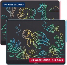 16 Inch LCD Writing Tablet for Kids 2 Pack, Large Drawing Board Doodle Pad, Colo