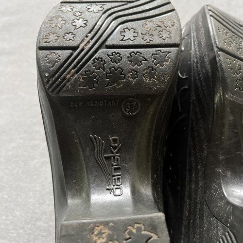 Dansko Women’s Shoes Size 37 US 6.5-7 M Pixie Molded Black Floral Embossed Clogs - Picture 14 of 14