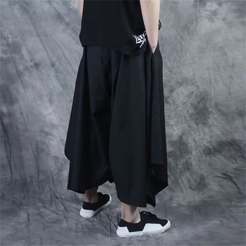 Harajuku Pants For Men 2024 Autumn New Loose Solid Color Wide Leg Harem Pant - Picture 19 of 22