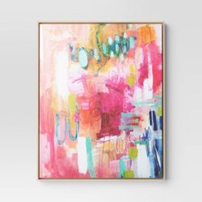 24 x 30 Colorful Collage by Amira Rahim Frame...