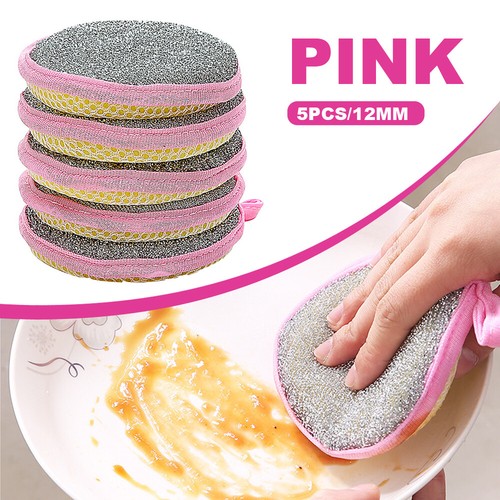 5/10pcs Reusable Double Side Sponge Dish Washing Scour Kitchen Cleaning Tools - Picture 14 of 18