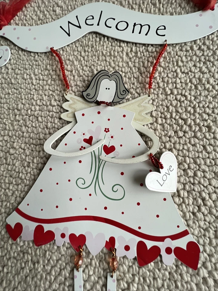 Letrero colgante de bienvenida de metal Silvestri Karen Rossi Love Hearts día de San Valentín Foto 3 de 4