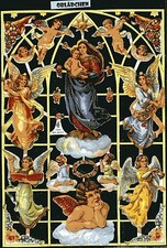 #Immagini Lucide# EF 7024 Angelo, Maria, Gesù Bambino Grande Filigrana Prua Mica