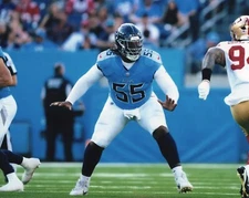 J.C. LATHAM TENNESSEE TITANS 8X10 SPORTS PHOTO (AB)