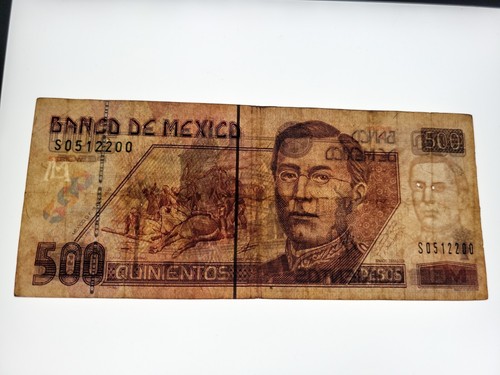 🇲🇽 Mexico 500 Pesos P-120a P-120 Serie "W" 18 Oct 2000 FINE Banknote 100323-1 - Picture 3 of 3